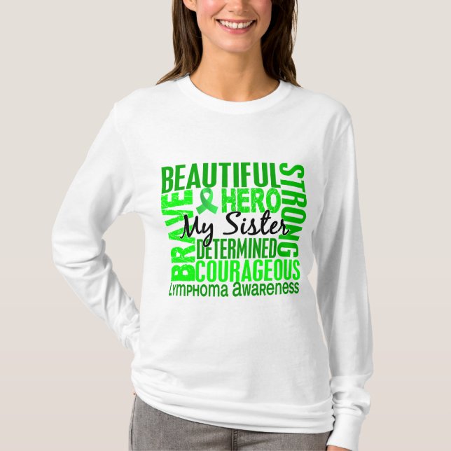 Camiseta Linfoma quadrado da irmã do tributo (Frente)