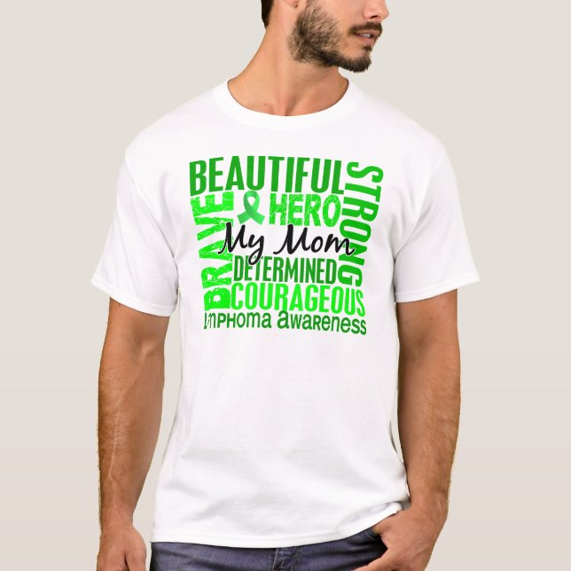 Camiseta Linfoma quadrado da mamã do tributo (Frente)