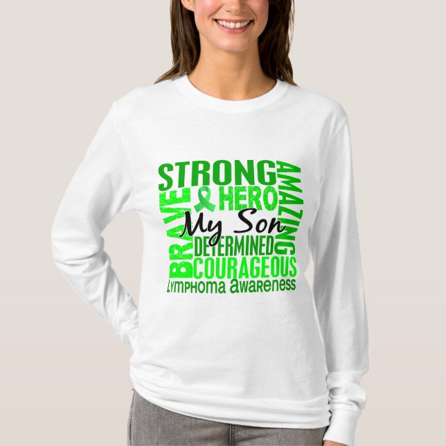 Camiseta Linfoma quadrado do filho do tributo (Frente)