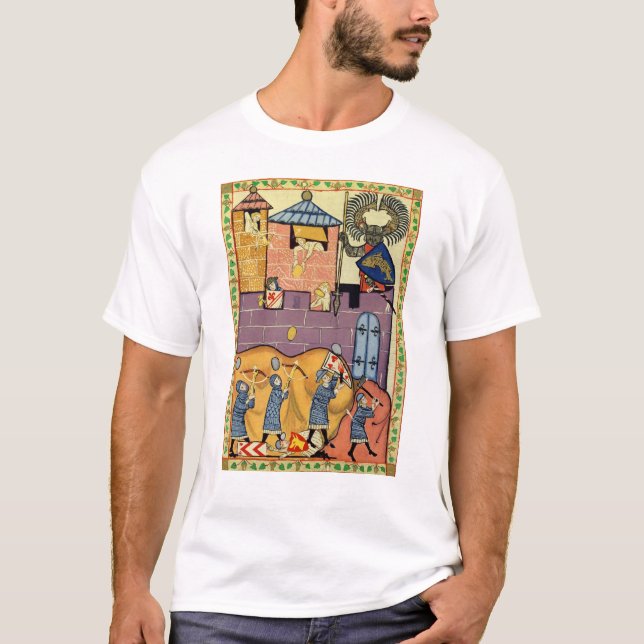 Camiseta Lingando Rochas, Codex Manesse do século 14 (Frente)
