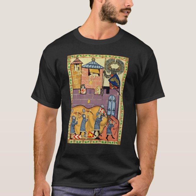 Camiseta Lingando Rochas, Codex Manesse do século 14 (Frente)