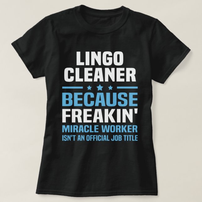 Camiseta Lingo Cleaner (Frente do Design)