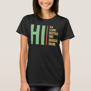 Camiseta Língua Alemã para Estudantes Praticar Aprendizagem
