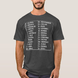Camiseta Língua alfabética fonética