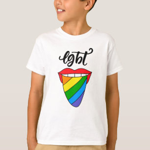 Camiseta Língua arco-íris LGBT