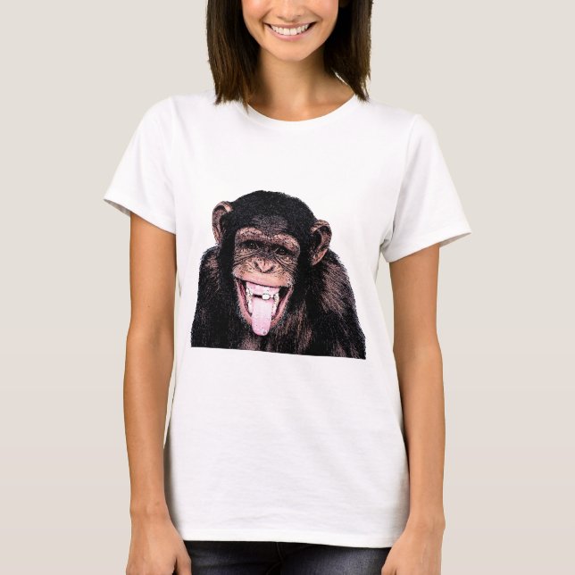 Camiseta Língua chimpanzé (Frente)