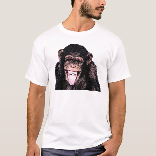 Camiseta Língua chimpanzé (Frente)