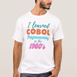 Camiseta Língua de programação Cobol nos anos 60