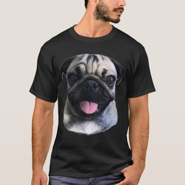 Camiseta língua de pug (Frente)
