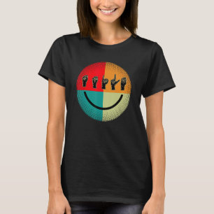 Camiseta Língua de Sinais Americana ASL Sorria Intérprete S