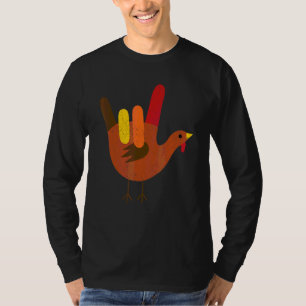 Camiseta Língua de Sinais Americana Eu Amo Você Dia de Ação