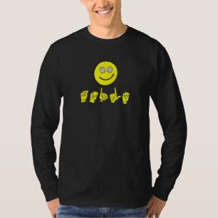 Camiseta Língua De Sinais Asl Para Surdos E Inspi
