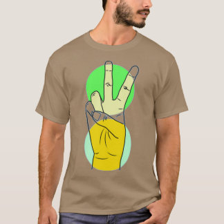 Camiseta Língua de sinais de amor e paz