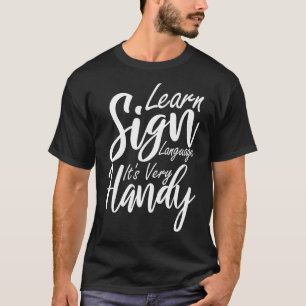 Camiseta Língua de Sinais de Aprendizado Língua de Sinais A