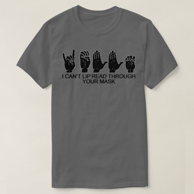 Camiseta Língua de sinais irlandesa Duro surdo do clipe aud (Frente do Design)