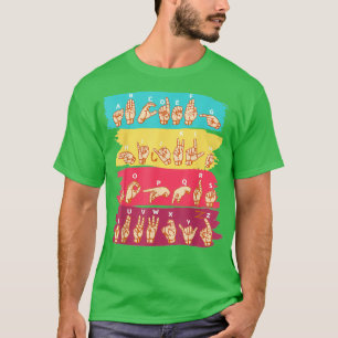 Camiseta Língua de sinais Legal do alfabeto27
