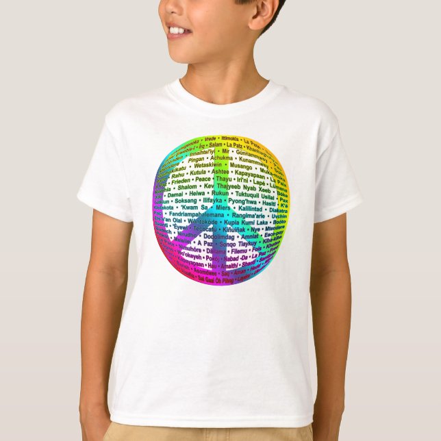 Camiseta Língua do Mundo da Paz (Frente)