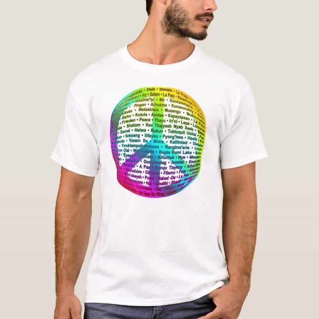 Camiseta Língua do Mundo da Paz (Frente)