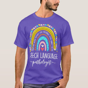 Camiseta Língua falante Patologista Rainbow Speech Therapy