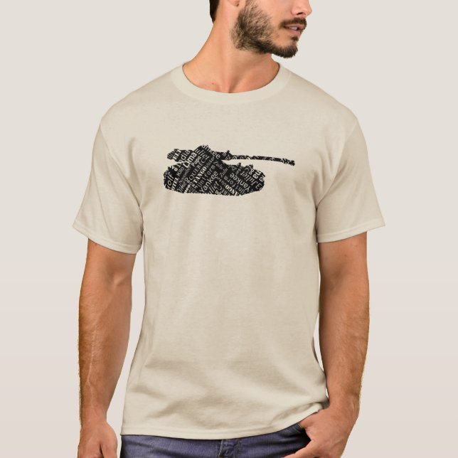 Camiseta Língua fonética fonética do tanque do exército mil (Frente)