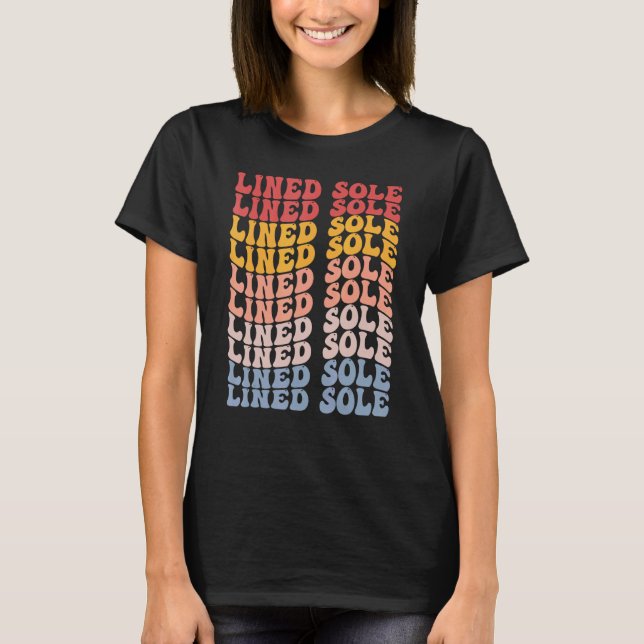 Camiseta Linguado Listrado Groovy Peixe Retro (Frente)