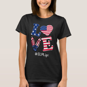 Camiseta Linguagem de Amor Patologista Americano Bandeira 4