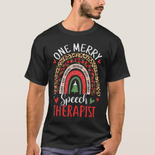 Camiseta Linguagem de Fala de Terapia do Arco-Íris de Natal