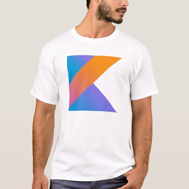 Camiseta Linguagem de programação de Kotlin - logotipo de (Frente)