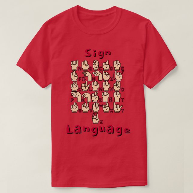 Camiseta Linguagem de Sinais 10 (Frente do Design)