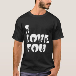 Camiseta Linguagem de Sinais Americana - Eu Amo-Te ASL