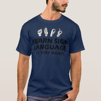 Camiseta Linguagem de Sinais Aprende linguagem de sinais It