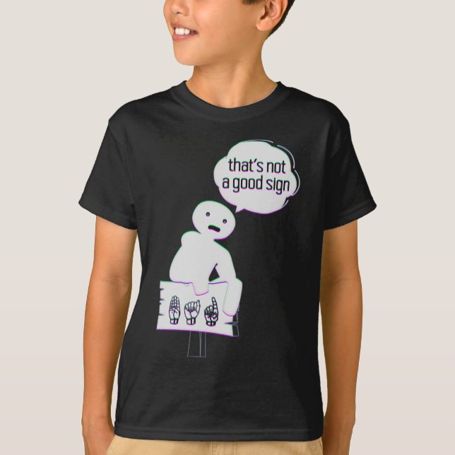 Camiseta Linguagem de Sinais ASL American Fala Consciência  (Frente)