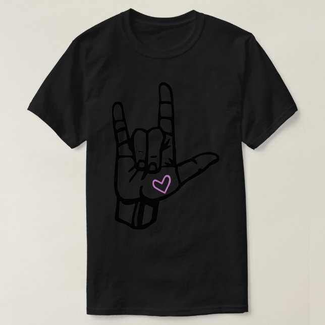 Camiseta Linguagem de Sinais de Amor 2 (Frente do Design)