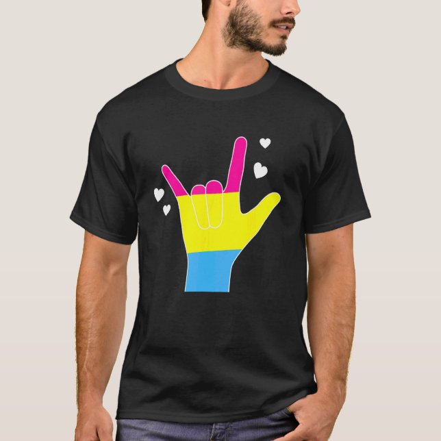 Camiseta Linguagem de Sinais de Orgulho Pan-Pansexual Asl I (Frente)