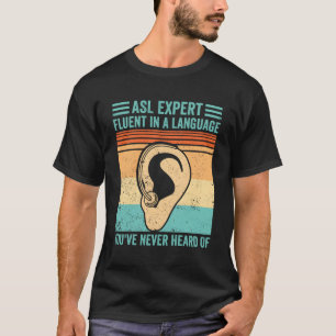 Camiseta Linguagem De Sinais De Orgulho Surdo Asl Fluente N