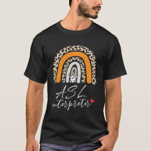 Camiseta Linguagem de Sinais de Professores do Asl Interpre