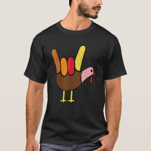 Camiseta Linguagem de Sinais Eu Te Amo Homens Turcos De Açã