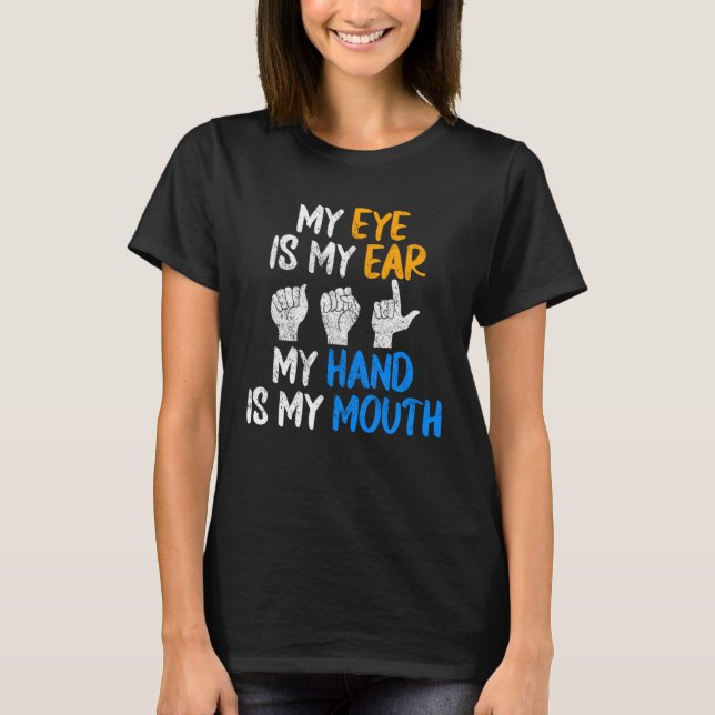 Camiseta Linguagem de Sinal Americano ASL (Frente)