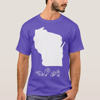 Camiseta Linguagem de Sinal Americano ASL Wisconsin T