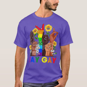 Camiseta Linguagem de Sinal de Mão Diga Gay Falando Orgulho
