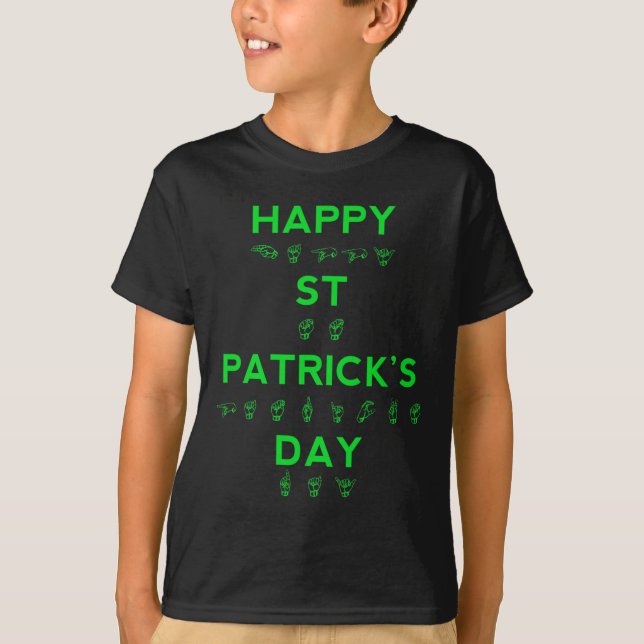 Camiseta Linguagem de Sinal de Orgulho de Surdo Feliz Dia d (Frente)