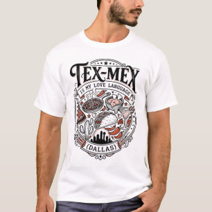 Camiseta Linguagem do Amor Tex Mex Dallas Silhueta da Cidad