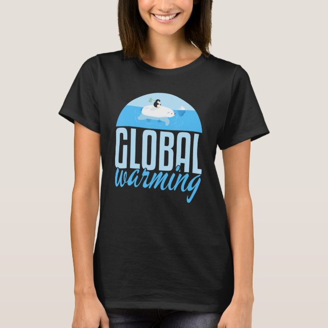 Camiseta Linguagem do Aquecimento Global Encontra-se com o  (Frente)