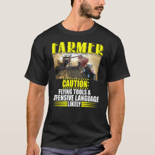 Camiseta Linguagem Ofensiva De Ferramentas De Voo De Precau