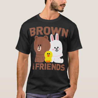 Camiseta Linha Amigos Marrom e Amigos Trio Premium