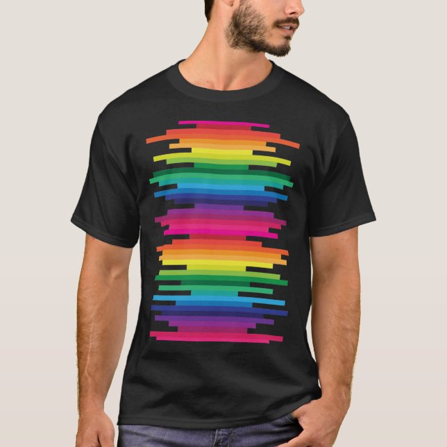 Camiseta Linha arco-íris T-Shirt (Frente)