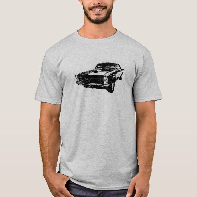 Camiseta Linha arte preta 't-shirt de 65 GTO (Frente)