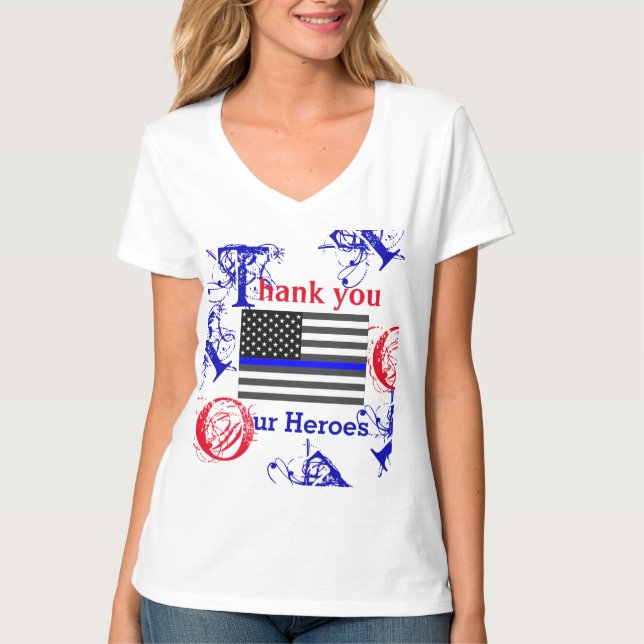 CAMISETA LINHA AZUL FINO (Frente)