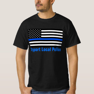 Camiseta Linha Azul Fino da Polícia Local