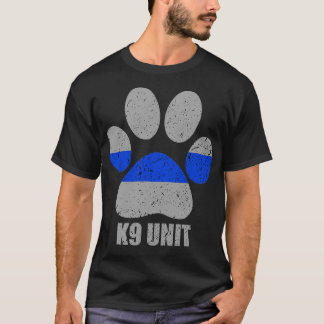 Camiseta Linha Azul Fino de Pata da Unidade K9